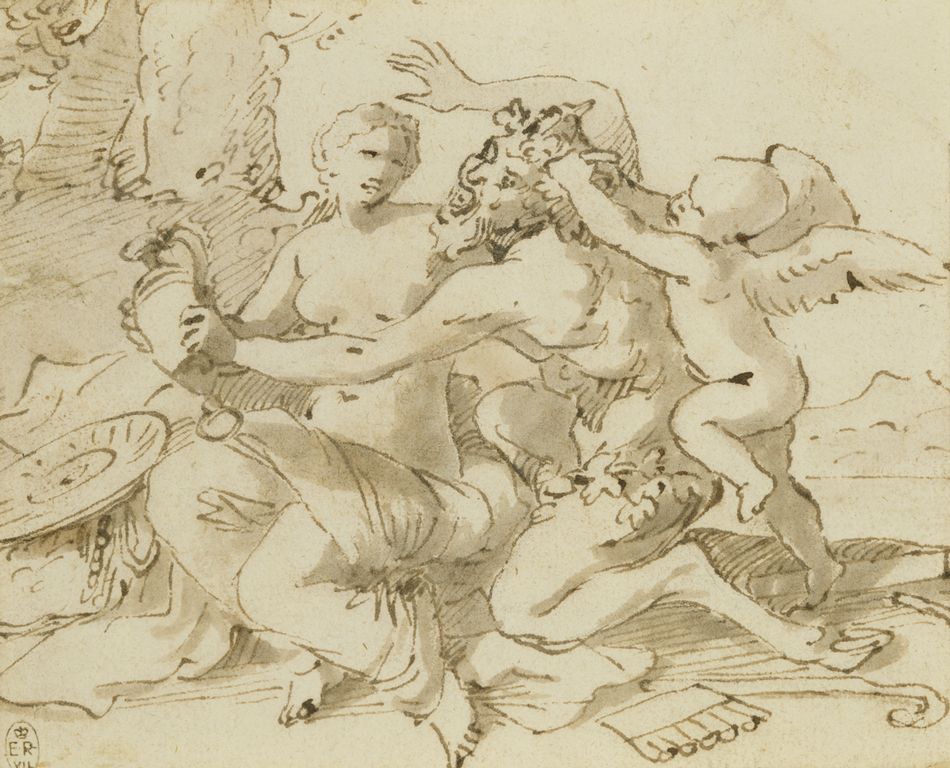 Nymph, Satyr and Cupid